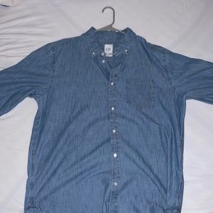 Denim Long Sleeve Button Down **BRAND NEW**